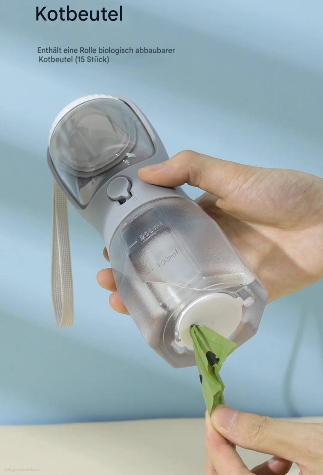 3 in 1 Trinkflasche für Unterwegs